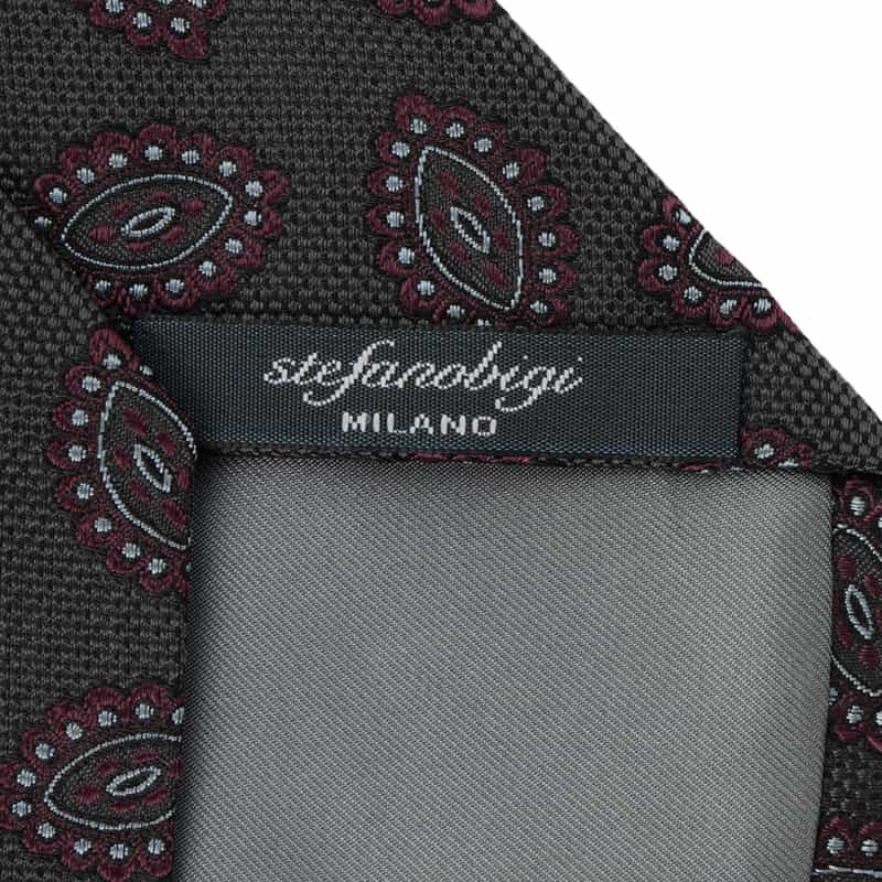 STEFANO BIGI STEFANO BIGI＜ステファノ ビジ＞ ペイズリー柄タイ GRAY