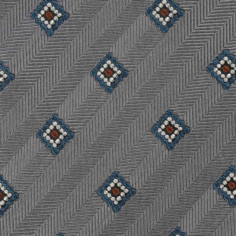 STEFANO BIGI STEFANO BIGI＜ステファノ ビジ＞ スクエア小紋柄タイ GRAY