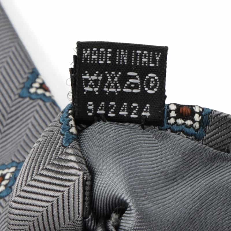 STEFANO BIGI STEFANO BIGI＜ステファノ ビジ＞ スクエア小紋柄タイ GRAY