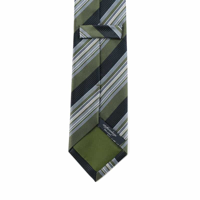 STEFANO BIGI STEFANO BIGI＜ステファノ ビジ＞ レジメンタル柄タイ GREEN