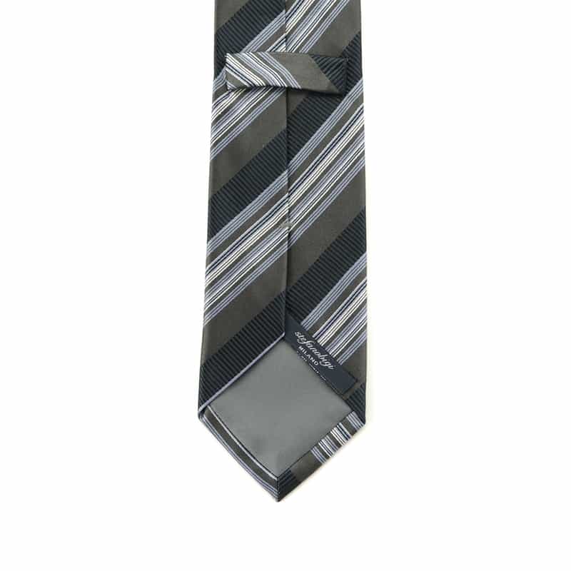 STEFANO BIGI STEFANO BIGI＜ステファノ ビジ＞ レジメンタル柄タイ GRAY
