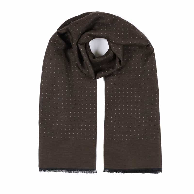 STEFANO BIGI STEFANO BIGI＜ステファノ ビジ＞ ピンドット柄スカーフ BROWN