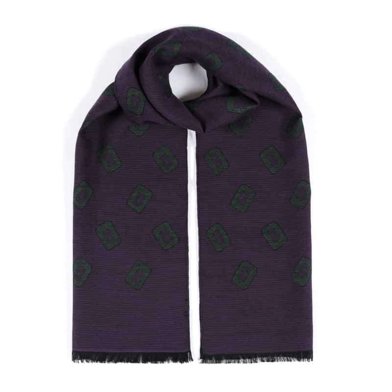 STEFANO BIGI STEFANO BIGI<ステファノ ビジ> スクエア柄スカーフ PURPLE