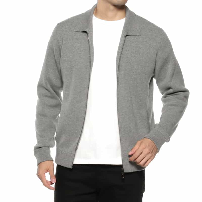 MAURO OTTAVIANI MAURO OTTAVIANI＜マウロ オッタヴィアーニ＞ バーニーズ　ニューヨーク限定ジップアップニットカーディガン GRAY