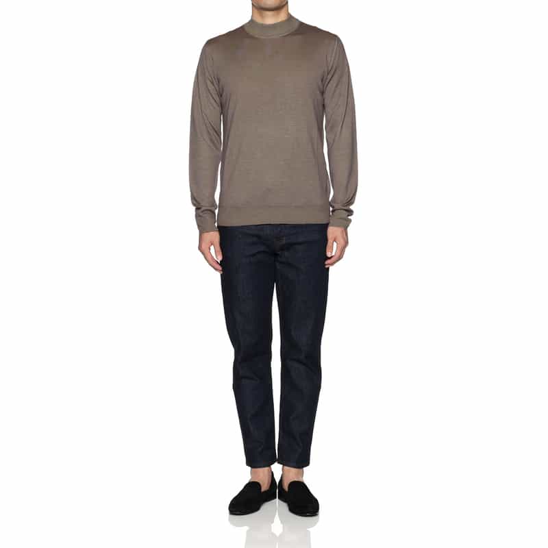 MAURO OTTAVIANI MAURO OTTAVIANI＜マウロ オッタヴィアーニ＞ バーニーズ　ニューヨーク限定モックネックニットプルオーバー BEIGE