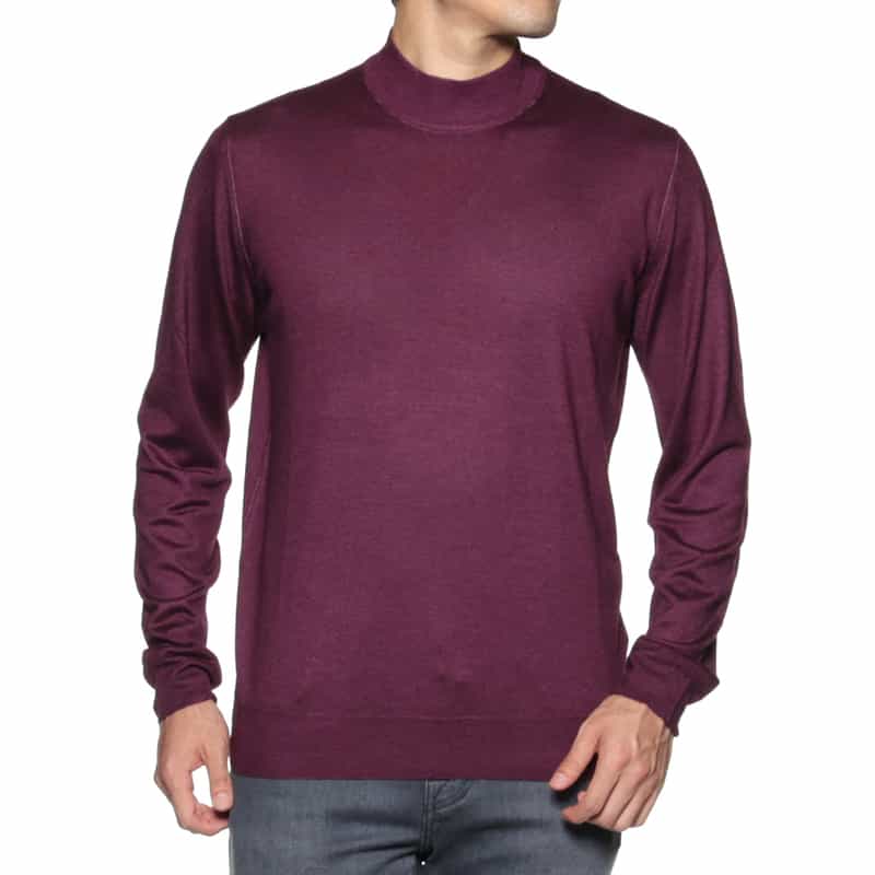 MAURO OTTAVIANI MAURO OTTAVIANI＜マウロ オッタヴィアーニ＞ バーニーズ　ニューヨーク限定モックネックニットプルオーバー WINE