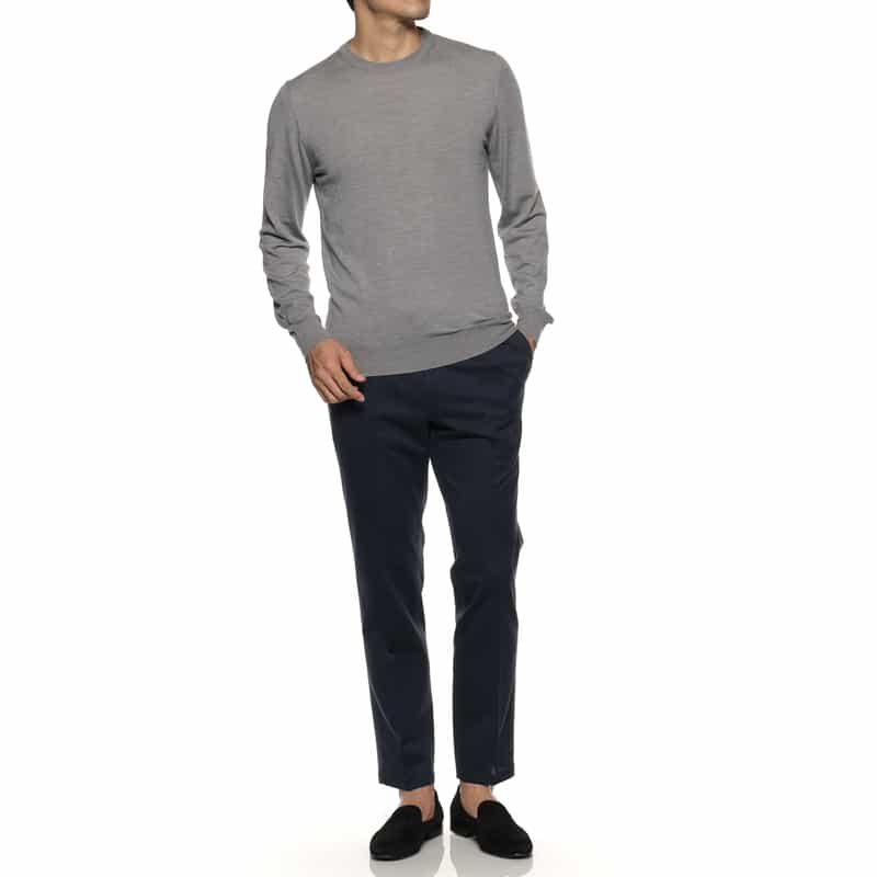 MAURO OTTAVIANI MAURO OTTAVIANI＜マウロ オッタヴィアーニ＞ バーニーズ　ニューヨーク限定クルーネックニットプルオーバー GRAY