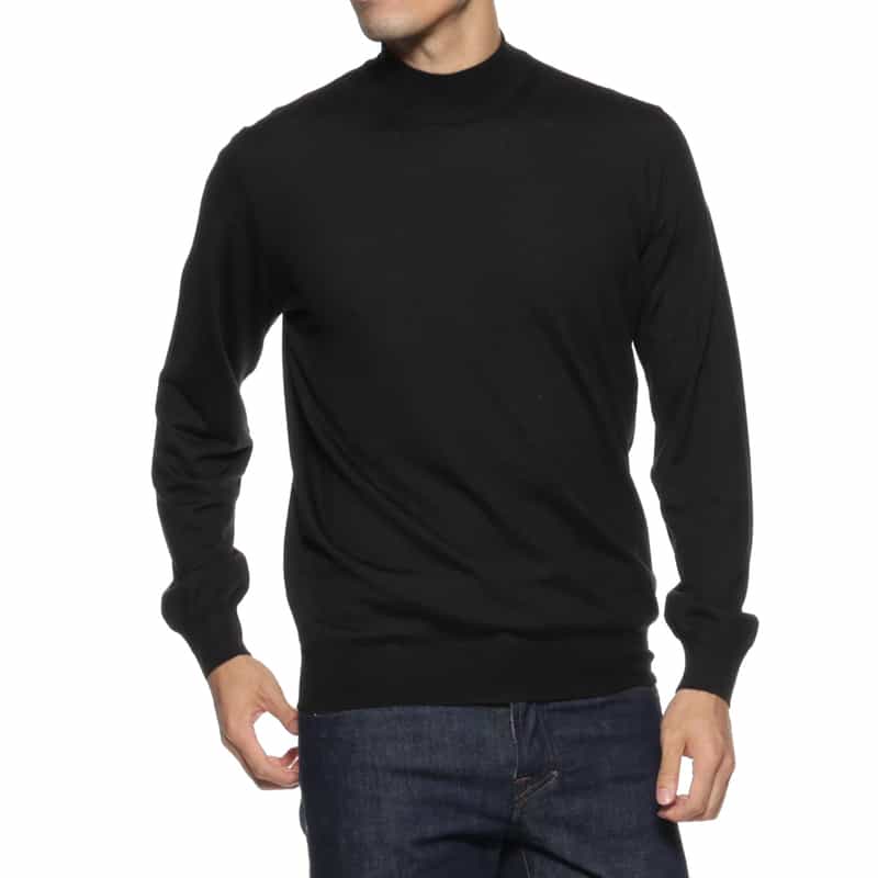 MAURO OTTAVIANI MAURO OTTAVIANI＜マウロ オッタヴィアーニ＞ バーニーズ　ニューヨーク限定モックネックニットプルオーバー BLACK