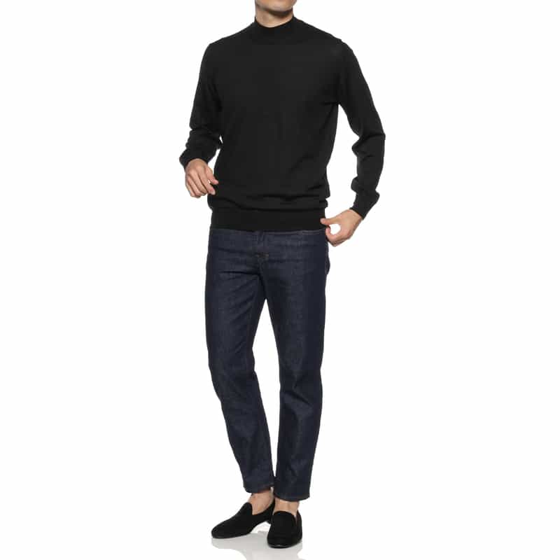 MAURO OTTAVIANI MAURO OTTAVIANI＜マウロ オッタヴィアーニ＞ バーニーズ　ニューヨーク限定モックネックニットプルオーバー BLACK