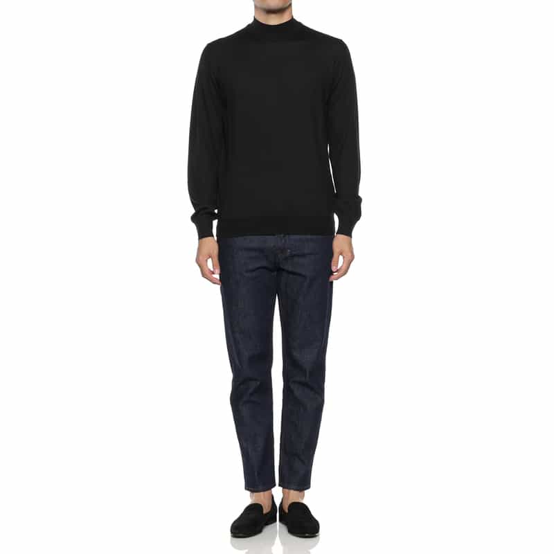 MAURO OTTAVIANI MAURO OTTAVIANI＜マウロ オッタヴィアーニ＞ バーニーズ　ニューヨーク限定モックネックニットプルオーバー BLACK