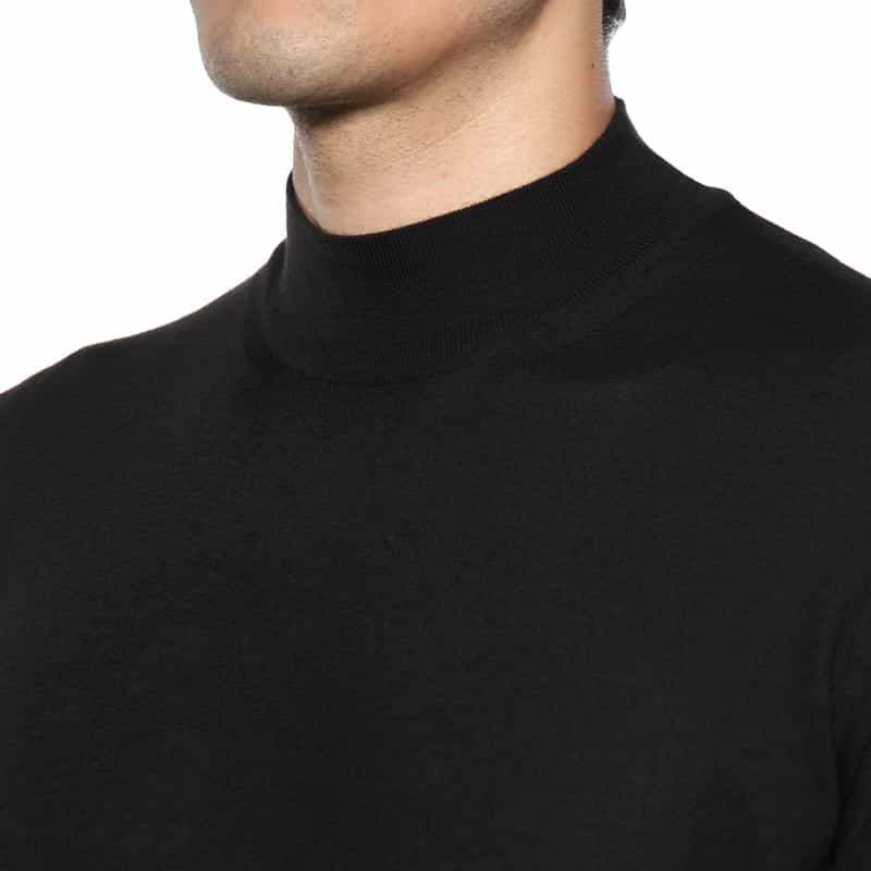 MAURO OTTAVIANI MAURO OTTAVIANI＜マウロ オッタヴィアーニ＞ バーニーズ　ニューヨーク限定モックネックニットプルオーバー BLACK