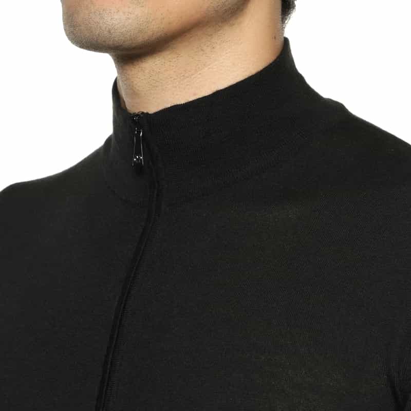 MAURO OTTAVIANI MAURO OTTAVIANI＜マウロ オッタヴィアーニ＞ バーニーズ　ニューヨーク限定ジップアップニットカーディガン BLACK