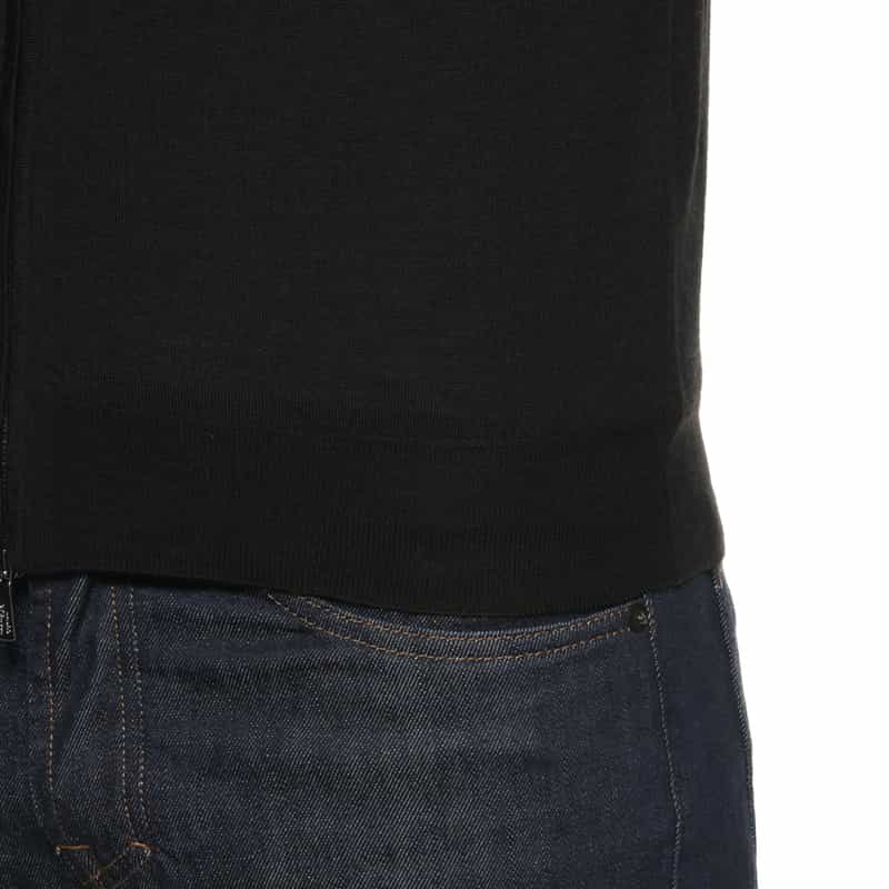 MAURO OTTAVIANI MAURO OTTAVIANI＜マウロ オッタヴィアーニ＞ バーニーズ　ニューヨーク限定ジップアップニットカーディガン BLACK