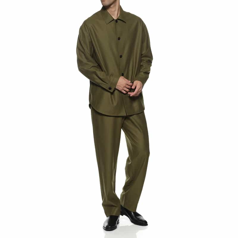 BARNEYS NEW YORK セットアップ オーバーシャツジャケット KHAKI