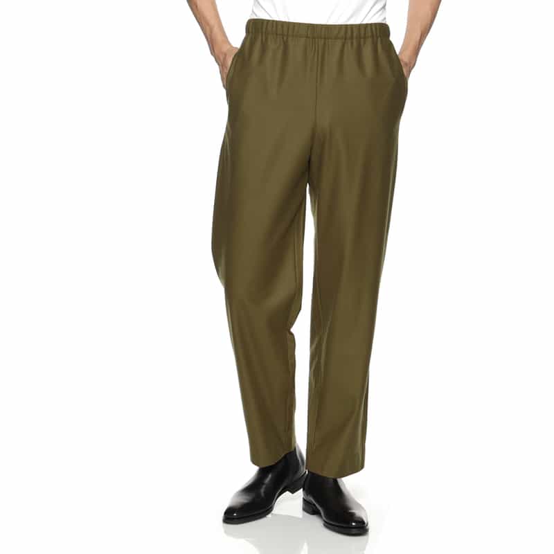 BARNEYS NEW YORK セットアップ イージーワイドストレートパンツ KHAKI