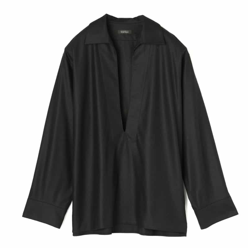 BARNEYS NEW YORK スキッパーシャツ BLACK