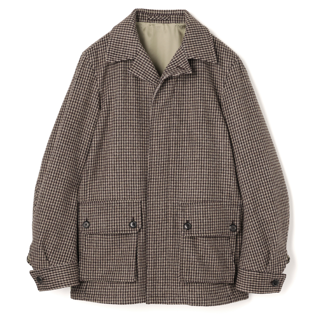 シェファードチェック柄ドライビングジャケット