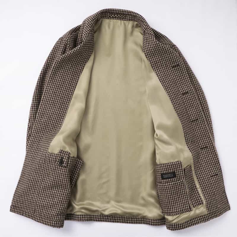 BARNEYS NEW YORK シェファードチェック柄ドライビングジャケット BEIGE