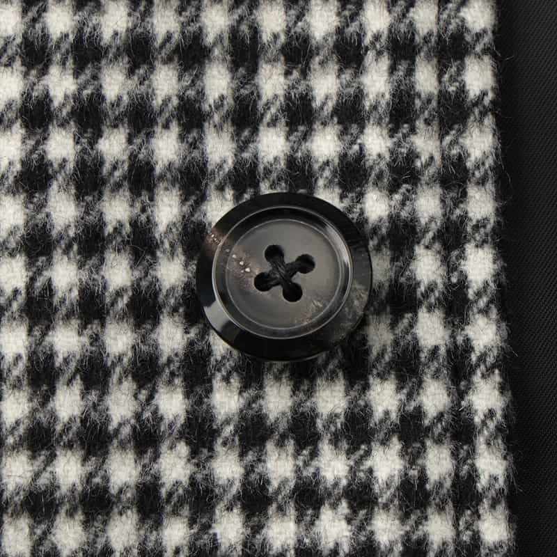 BARNEYS NEW YORK シェファードチェック柄ドライビングジャケット BLACK