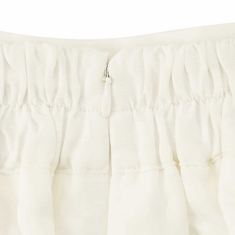 BARNEYS NEW YORK ウォッシャブル タック入りフレアスカート WHITE