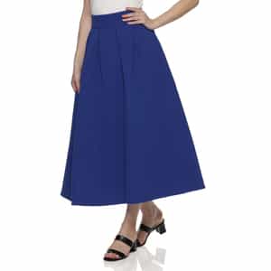 ウォッシャブル タック入りフレアスカート