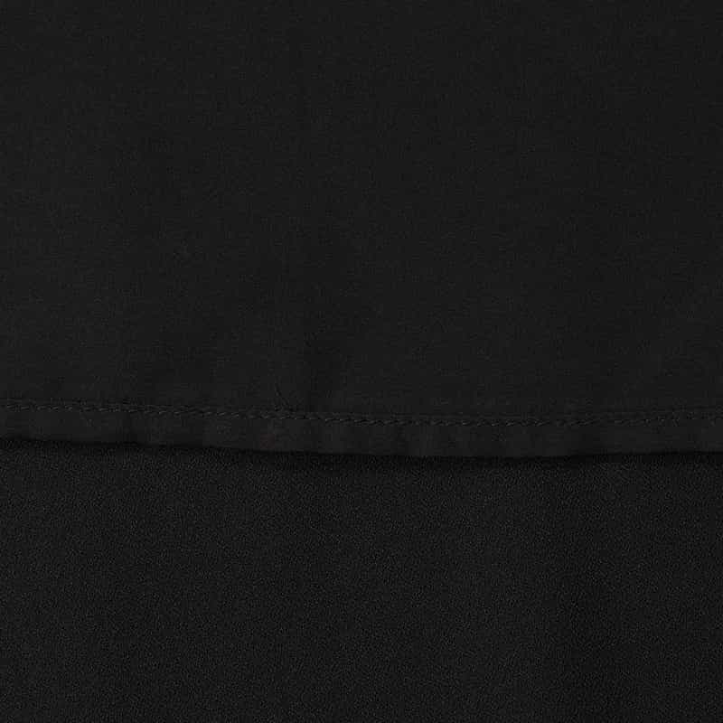 BARNEYS NEW YORK ウォッシャブル レイヤードロングドレス BLACK