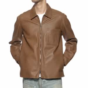 GELLI<ジェリ> ジップシャツ型レザージャケット