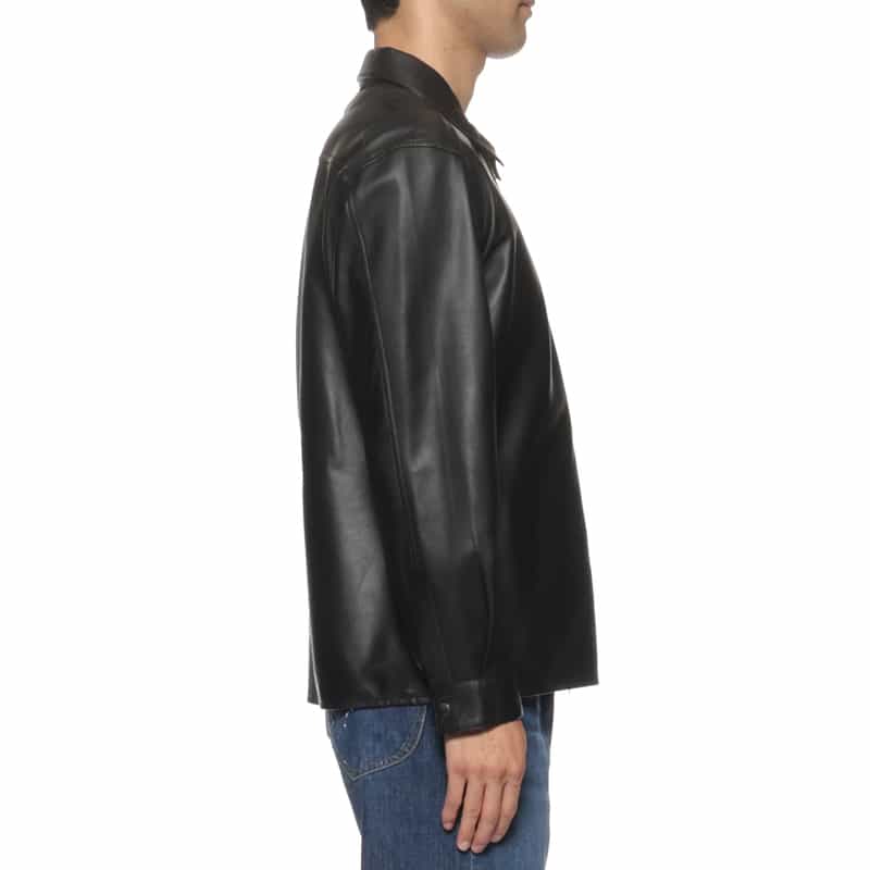 GELLI GELLI<ジェリ> ジップシャツ型レザージャケット BLACK