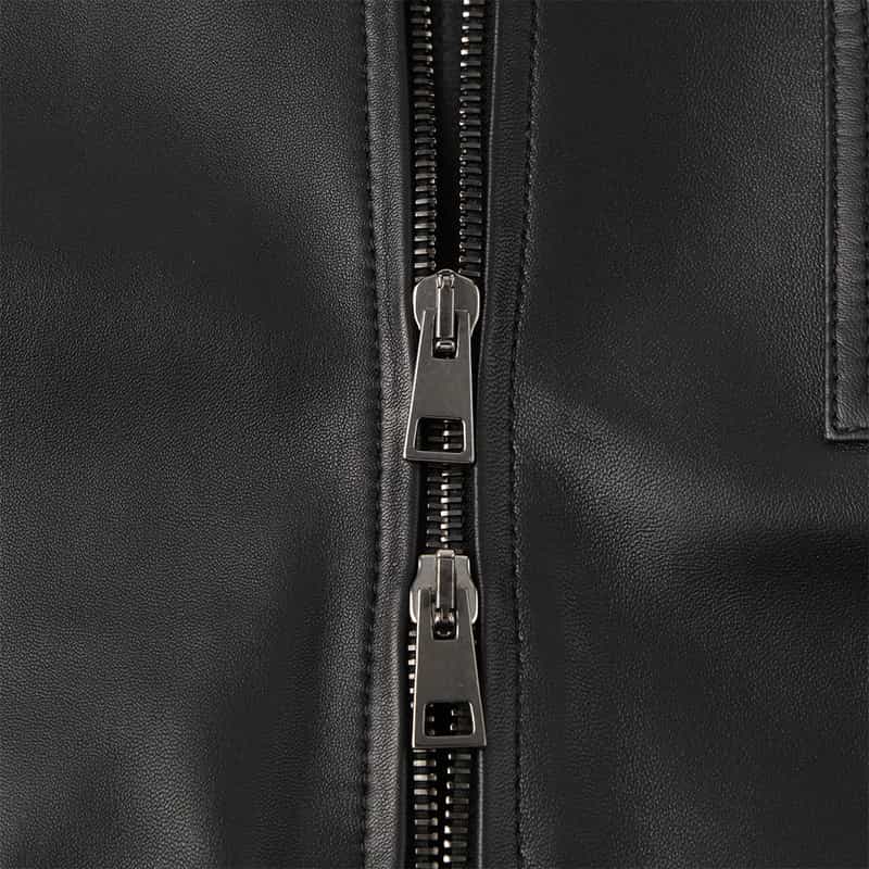 GELLI GELLI<ジェリ> ジップシャツ型レザージャケット BLACK