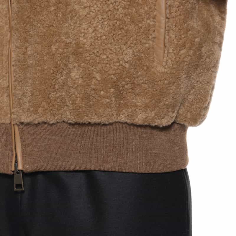 GELLI GELLI<ジェリ> コンビネーションレザージャケット CAMEL