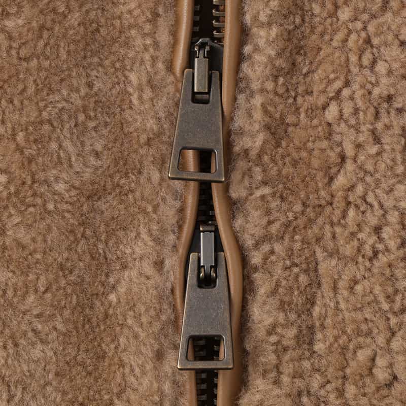 GELLI GELLI<ジェリ> コンビネーションレザージャケット CAMEL