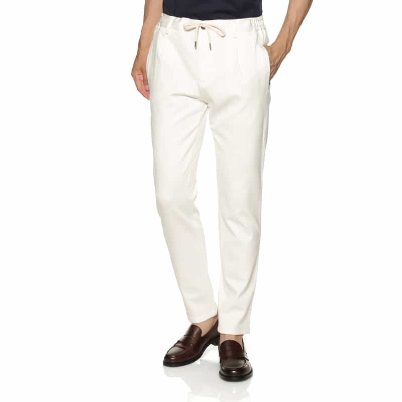 BERNARDO GIUSTI BERNARDO GIUSTI＜ベルナルド ジュスティ＞ バーニーズニューヨーク限定 ストレッチパンツ"SUPERSTRETO" WHITE