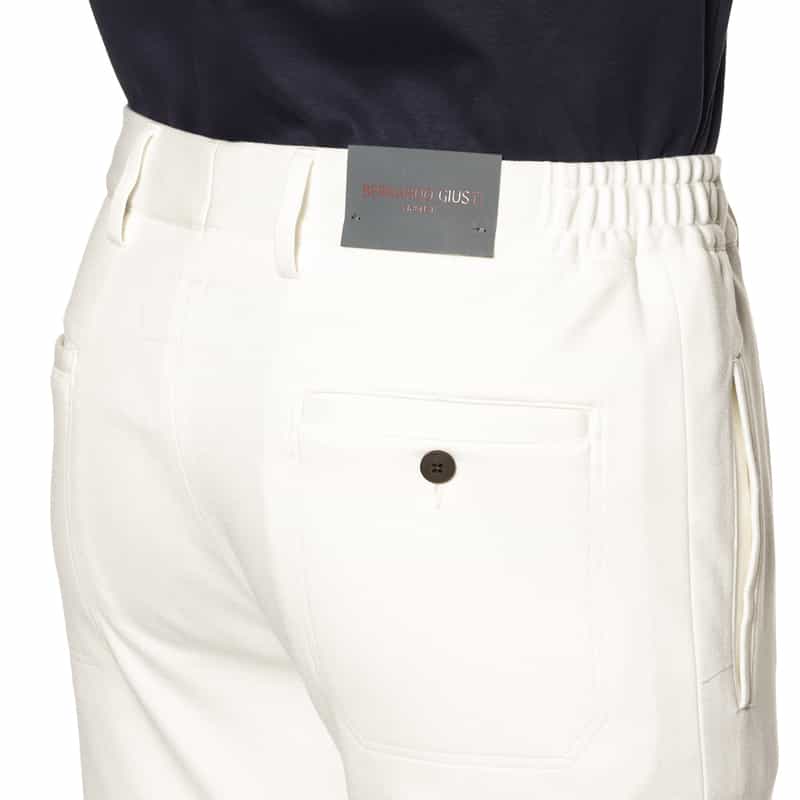 BERNARDO GIUSTI BERNARDO GIUSTI＜ベルナルド ジュスティ＞ バーニーズ　ニューヨーク限定 ストレッチパンツ"SUPERSTRETO" WHITE