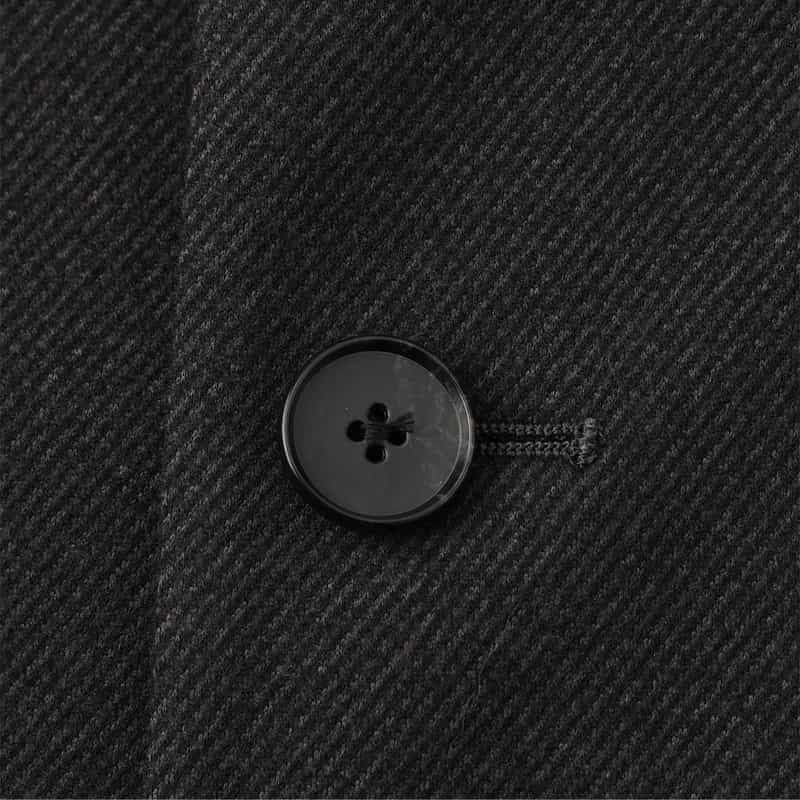 BARNEYS NEW YORK フランネルツイル素材スタンドカラーコート GRAY