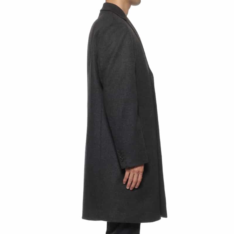 BARNEYS NEW YORK カシミヤ チェスターコート GRAY