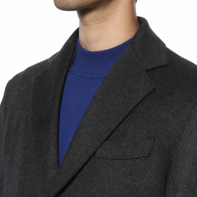 BARNEYS NEW YORK カシミヤ チェスターコート GRAY