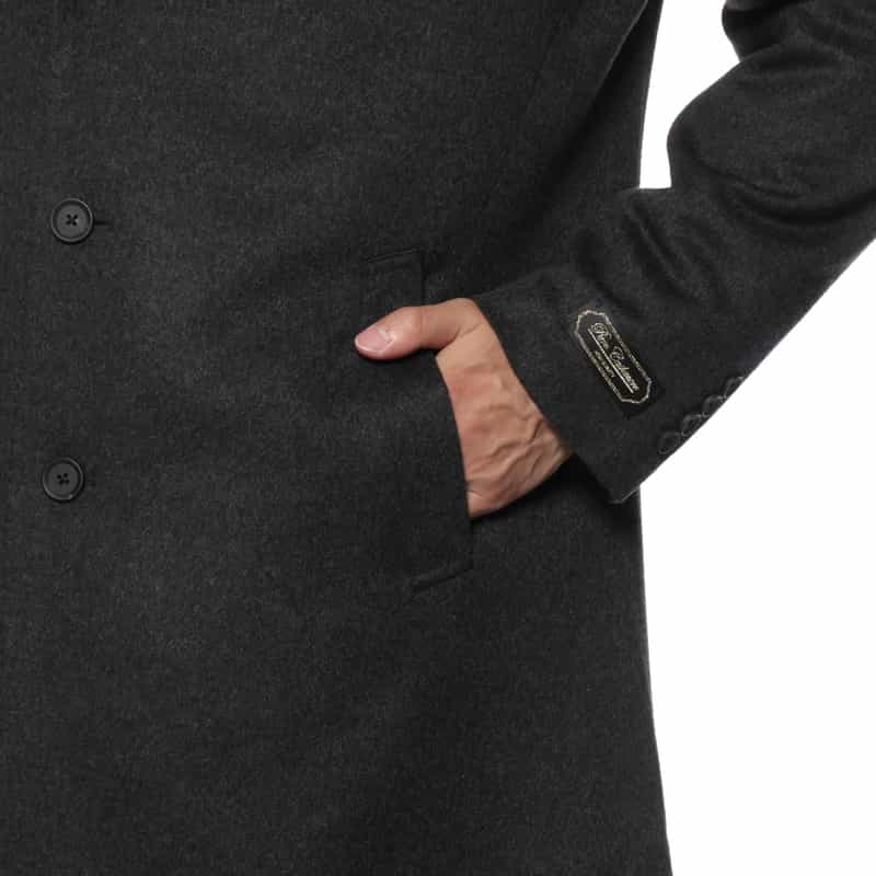 BARNEYS NEW YORK カシミヤ チェスターコート GRAY