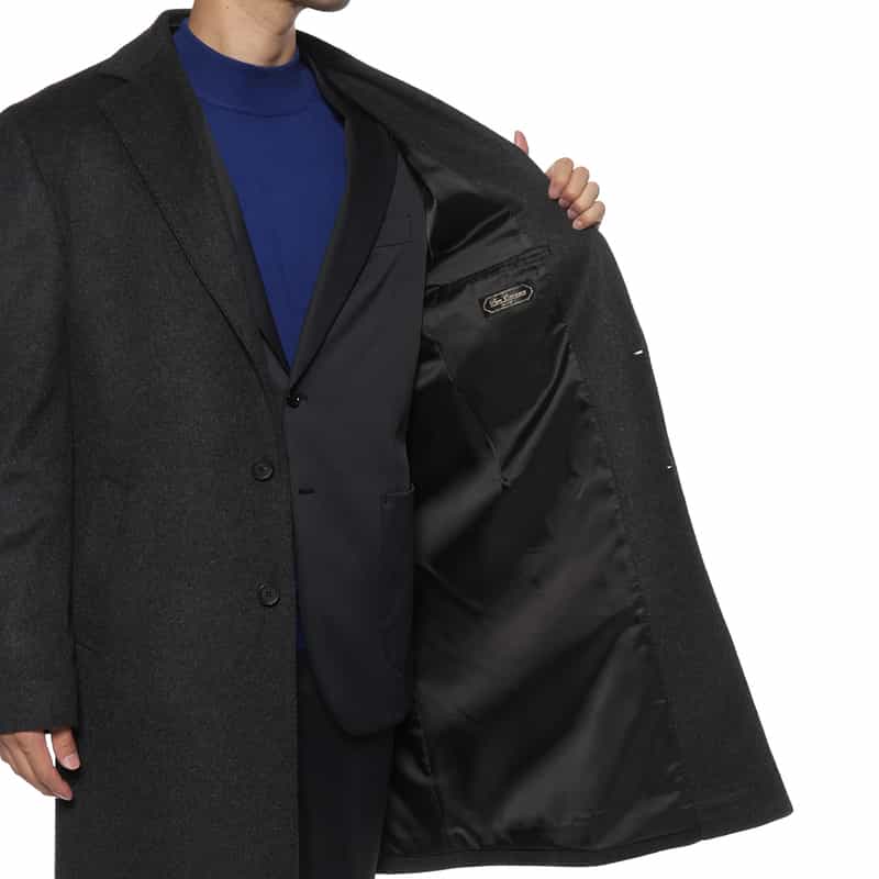 BARNEYS NEW YORK カシミヤ チェスターコート GRAY