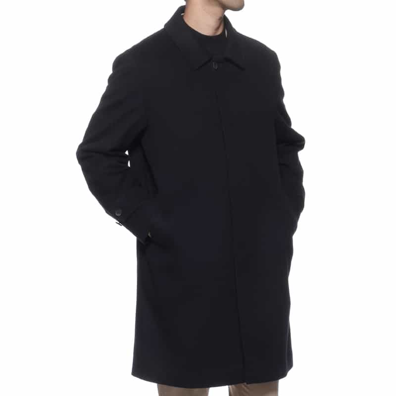 カシミヤ ステンカラーコート