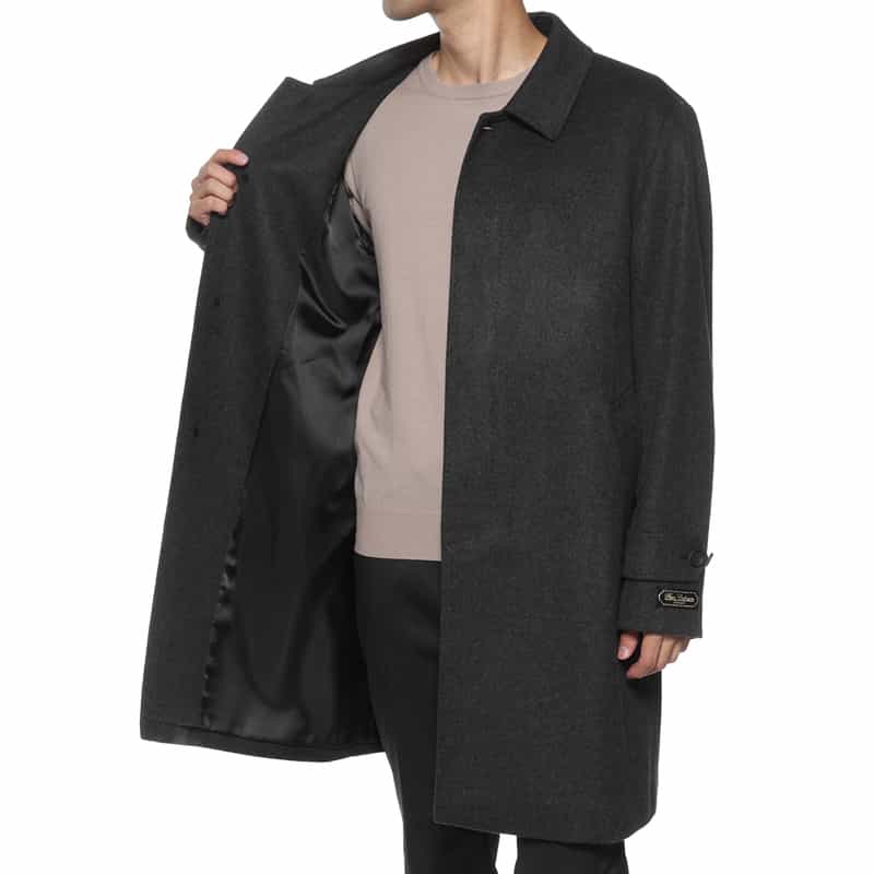 BARNEYS NEW YORK カシミヤ ステンカラーコート GRAY