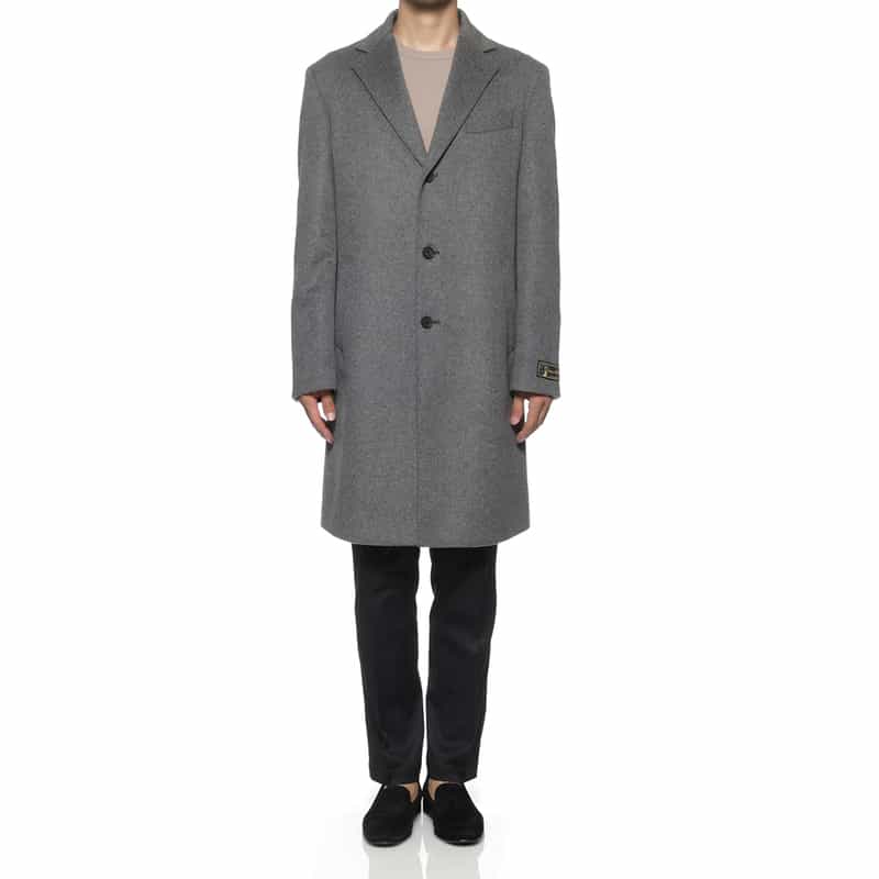 BARNEYS NEW YORK カシミヤ混チェスターコート GRAY