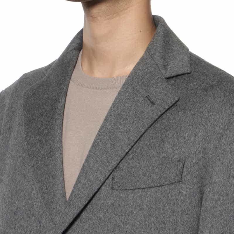 BARNEYS NEW YORK カシミヤ混チェスターコート GRAY