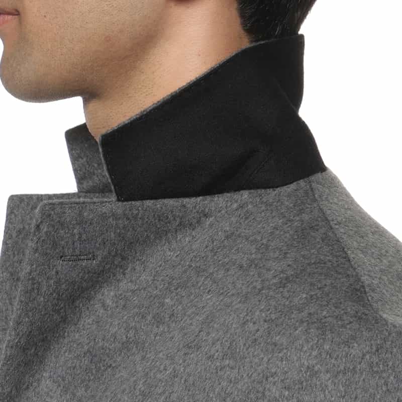 BARNEYS NEW YORK カシミヤ混チェスターコート GRAY