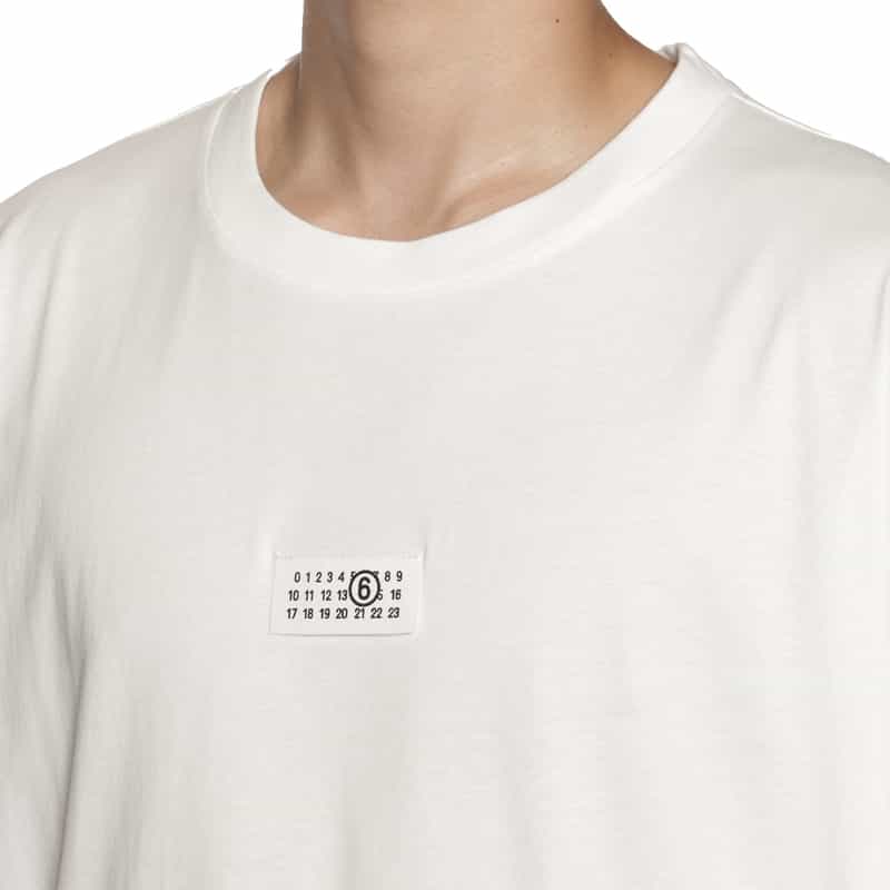 MM6 MAISON MARGIELA MM6 MAISON MARGIELA＜エムエム6 メゾン マルジェラ＞ ロゴ入りTシャツ WHITE