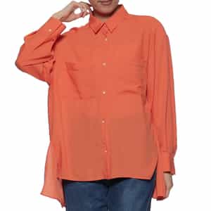 ウォッシャブル ロングスリーブ フレアシャツ