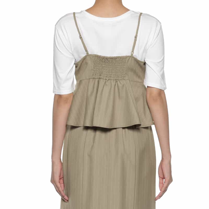 BARNEYS NEW YORK セットアップ レース付キャミソール BEIGE