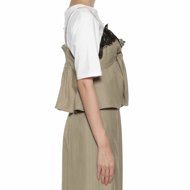 BARNEYS NEW YORK セットアップ レース付キャミソール BEIGE