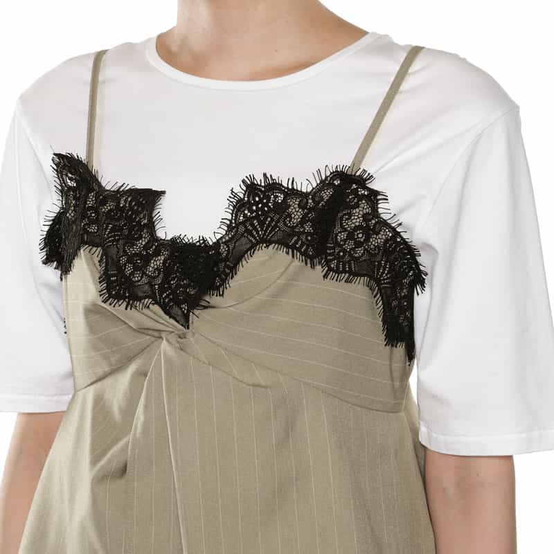 BARNEYS NEW YORK セットアップ レース付キャミソール BEIGE