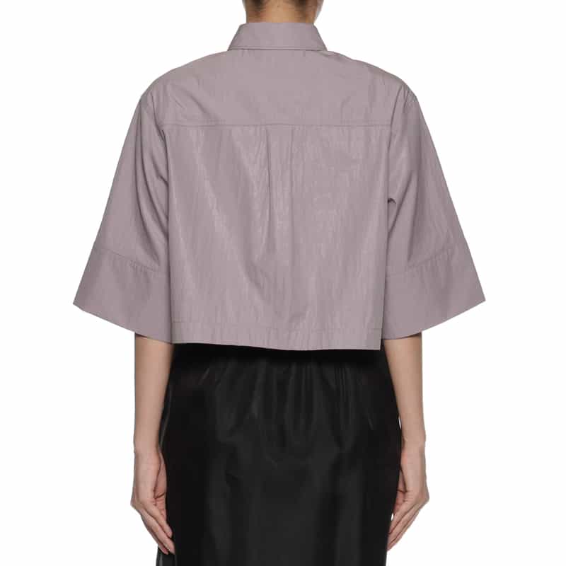 BARNEYS NEW YORK クロップドショートスリーブシャツ PURPLE