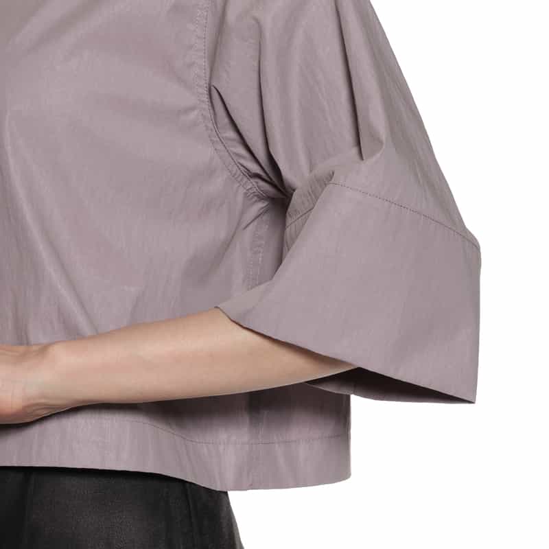 BARNEYS NEW YORK クロップドショートスリーブシャツ PURPLE